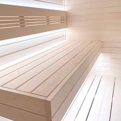 PROSAUNAS Aspen 1" x 4" x 1' Natural Aspen Wood Tongue & Groove, STS4 Profile Sauna Wall Paneling