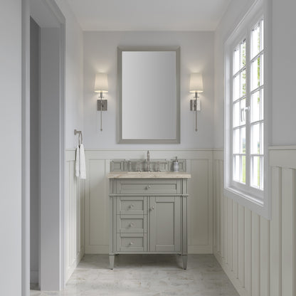 James Martin Vanities Brittany 30" Urban Gray Single Vanity With 3 CM Tajnar Eclos Top