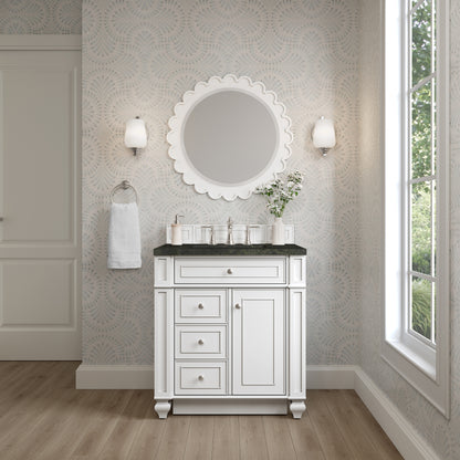 James Martin Vanities Bristol 30" Bright White Single Vanity With 3 CM Phantome Eclos Top
