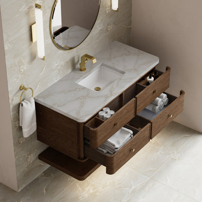 James Martin Vanities Allamari 48" Sable Single Vanity With Single Hole 3 CM Victorian Silver Silestone Top