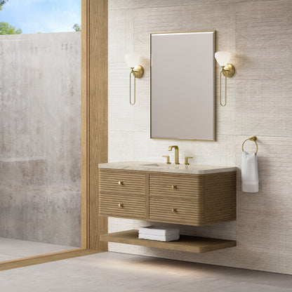James Martin Vanities Allamari 48" Dune Mist Single Vanity With 3 CM Tajnar Eclos Top and FreePower Wireless Charger
