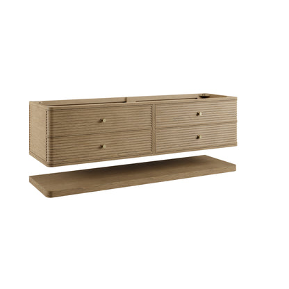 James Martin Vanities Allamari 72" Dune Mist Double Vanity Cabinet