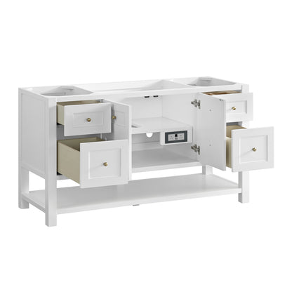 James Martin Vanities Breckenridge 60" Bright White Single Vanity With 3cm Phantome Eclos Top