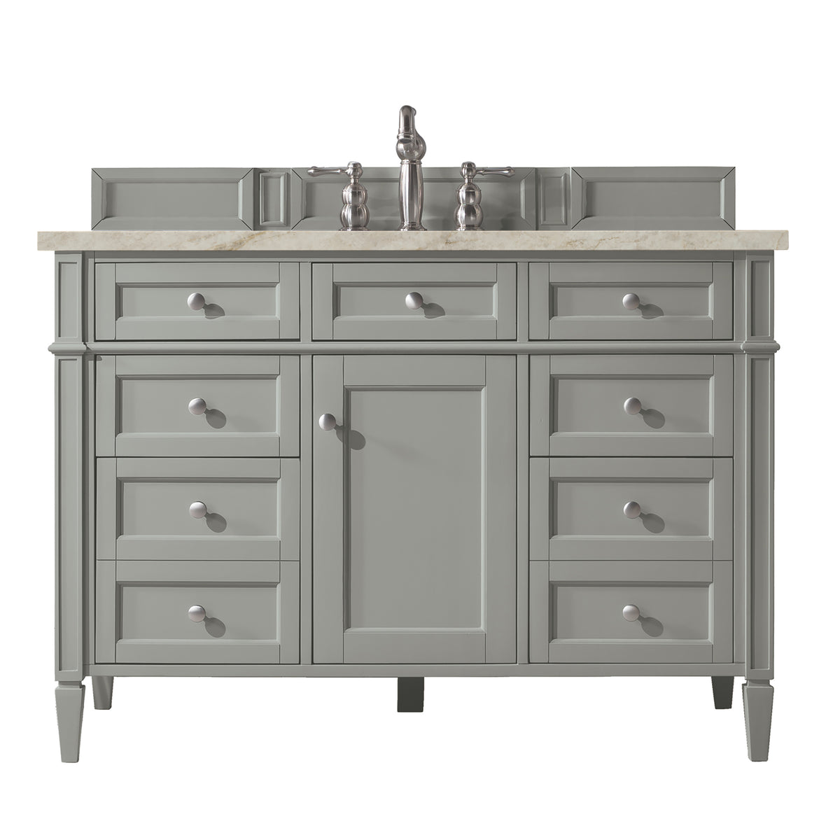 James Martin Vanities Brittany 48" Urban Gray Single Vanity With 3 CM Tajnar Eclos Top