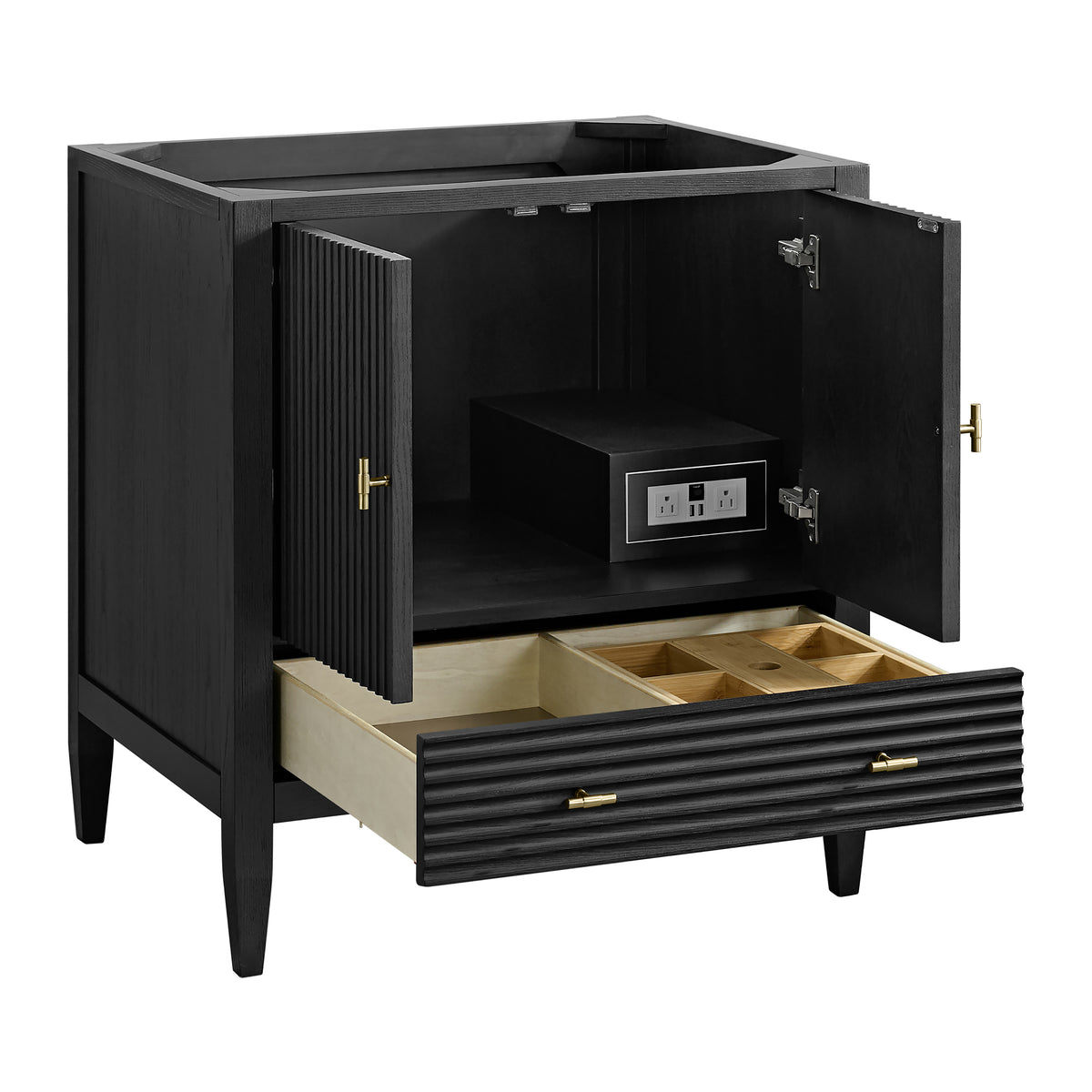 James Martin Vanities Myrrin 30" Carbon Oak Single Vanity Cabinet