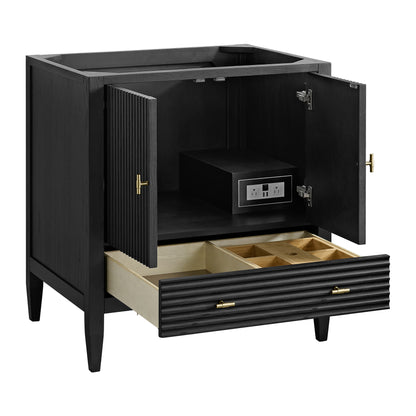 James Martin Vanities Myrrin 30" Carbon Oak Single Vanity Cabinet