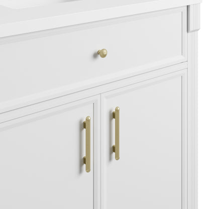 James Martin Vanities Bellshire 72" Bright White Double Vanity With 3 CM Victorian Silver Silestone Top
