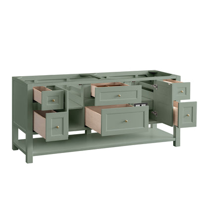 James Martin Vanities Breckenridge 72" Smokey Celadon Double Vanity With 3cm Phantome Eclos Top