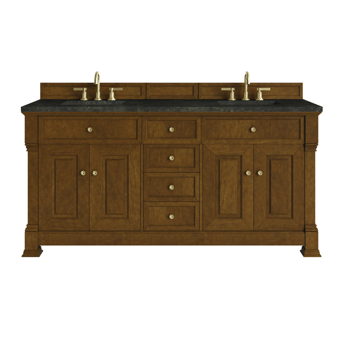 James Martin Vanities Brookfield 72" Honey Oak Double Vanity With 3 CM Phantome Eclos Top