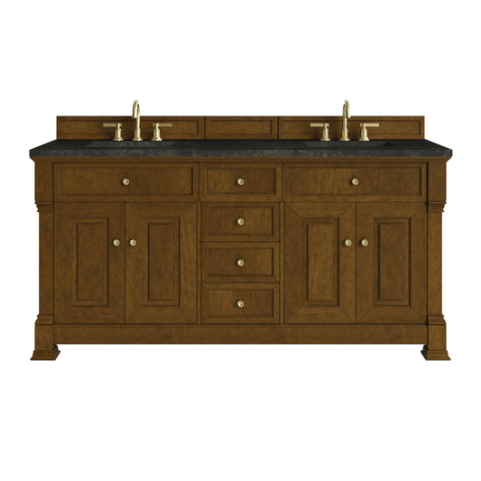 James Martin Vanities Brookfield 72" Honey Oak Double Vanity With 3 CM Phantome Eclos Top