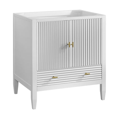 James Martin Vanities Myrrin 30" Bright White Single Vanity Cabinet