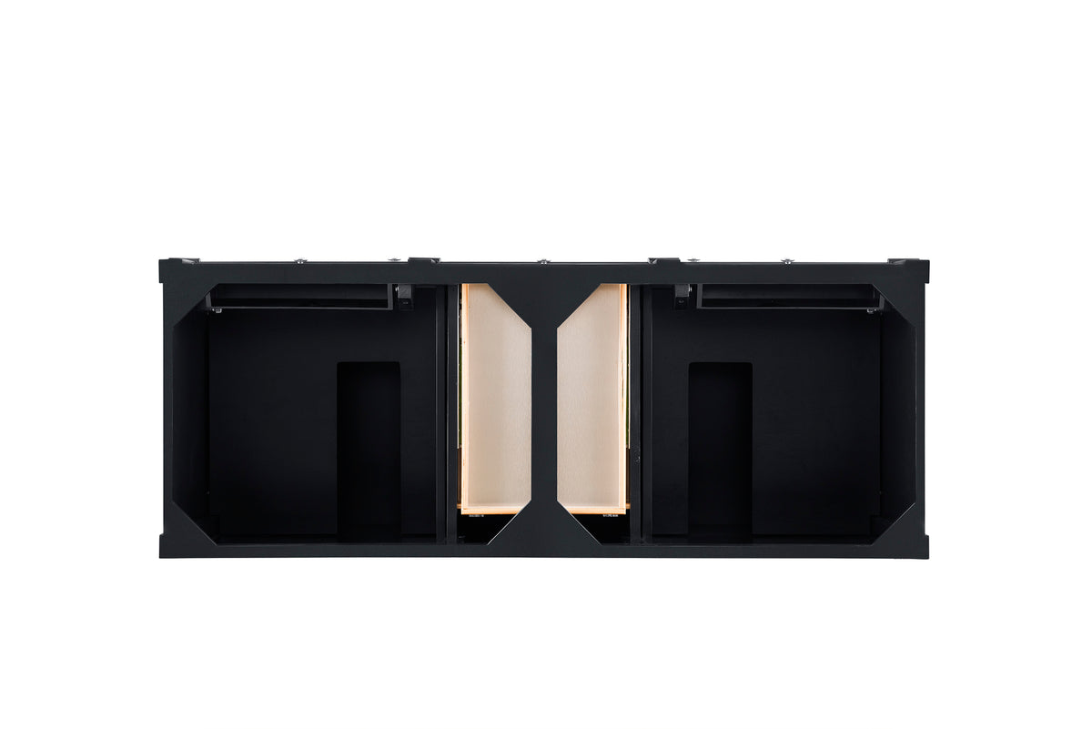 James Martin Vanities Brittany 60" Black Onyx Double Vanity With 3 CM Tajnar Eclos Top