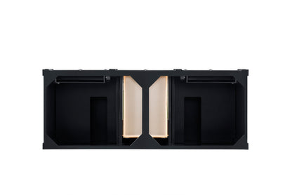 James Martin Vanities Brittany 60" Black Onyx Double Vanity With 3 CM Tajnar Eclos Top and FreePower Wireless Charger