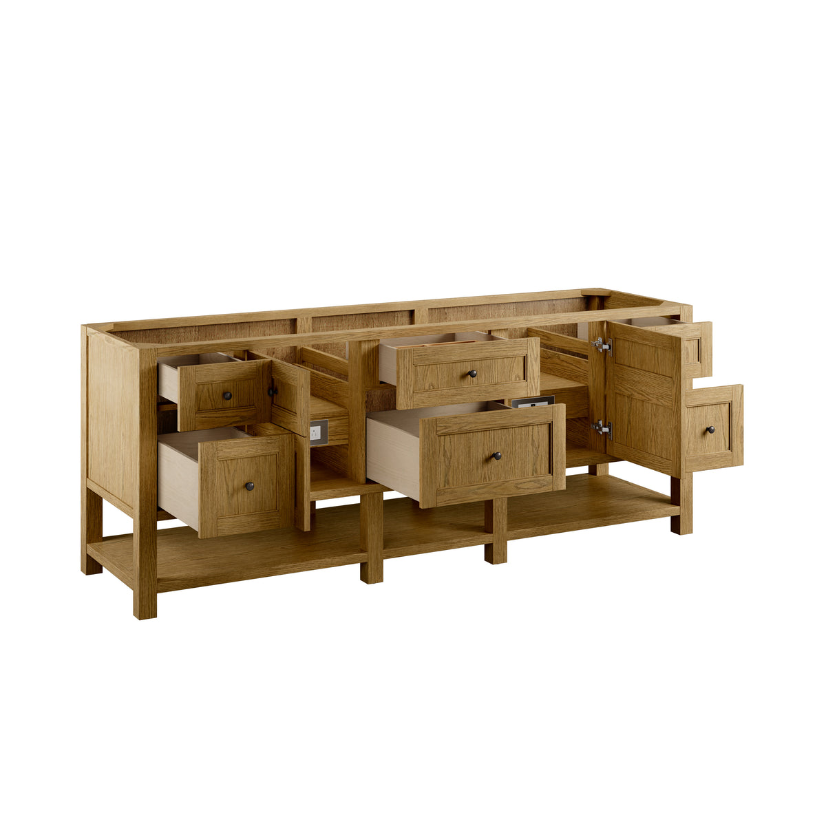 James Martin Vanities Breckenridge 84" Light Natural Oak Double Vanity Cabinet