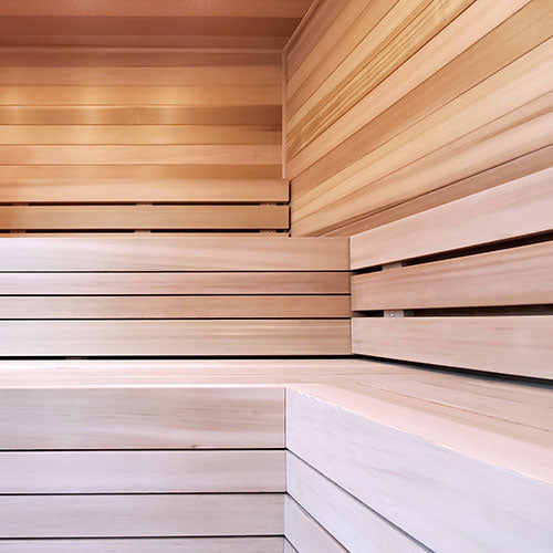 PROSAUNAS Cedar 4" x 4" x 5' Natural Cedar Wood Vertical Grain, Smooth 4 Sides, Eased Edges Sauna Bench Material