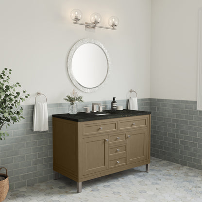 James Martin Vanities Chicago 48" Walnut Whisper Single Vanity With 3 CM Phantome Eclos Top