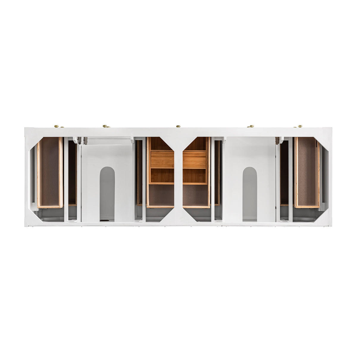 James Martin Vanities Breckenridge 72" Bright White Double Vanity With 3cm Tajnar Eclos Top