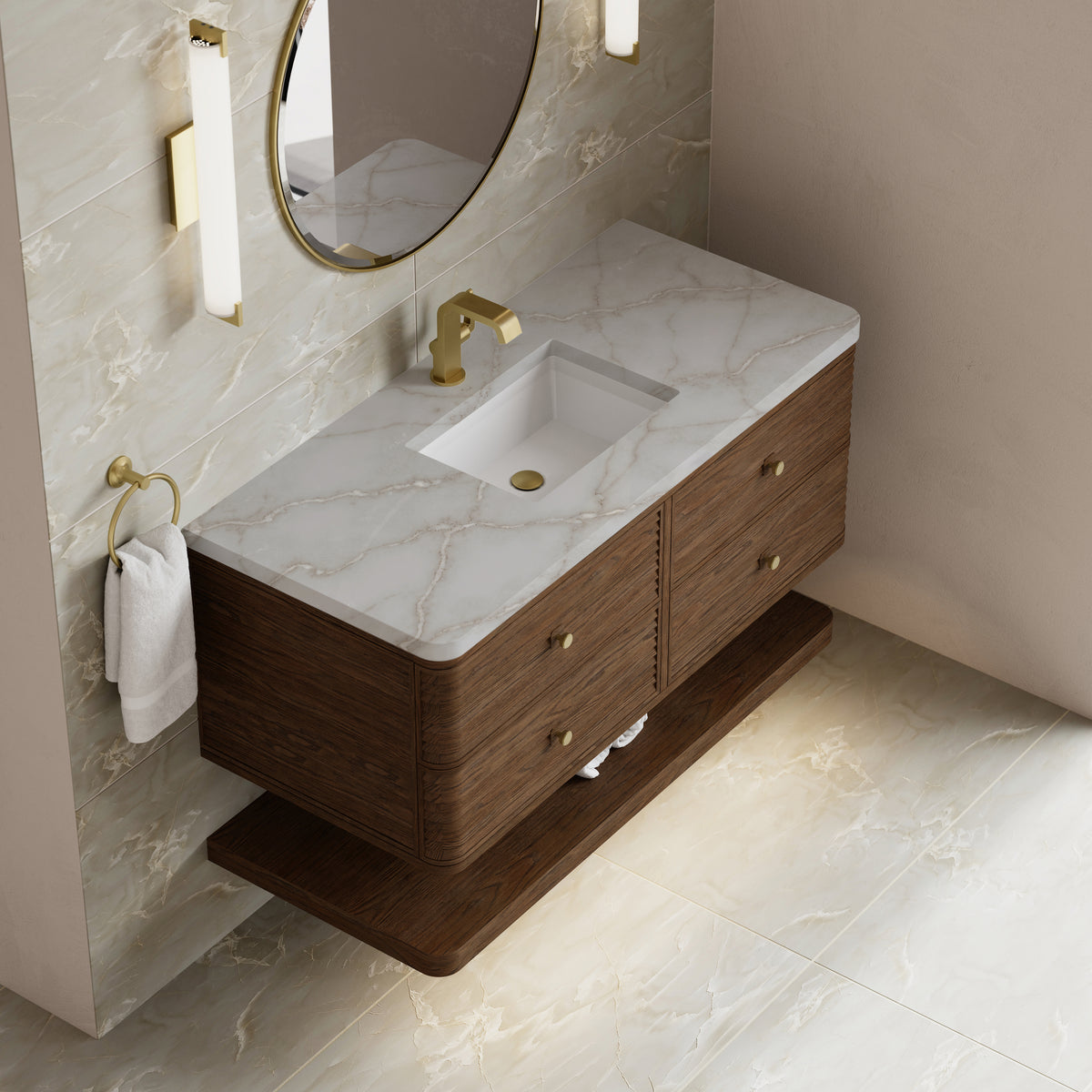 James Martin Vanities Allamari 48" Sable Single Vanity With Single Hole 3 CM Victorian Silver Silestone Top