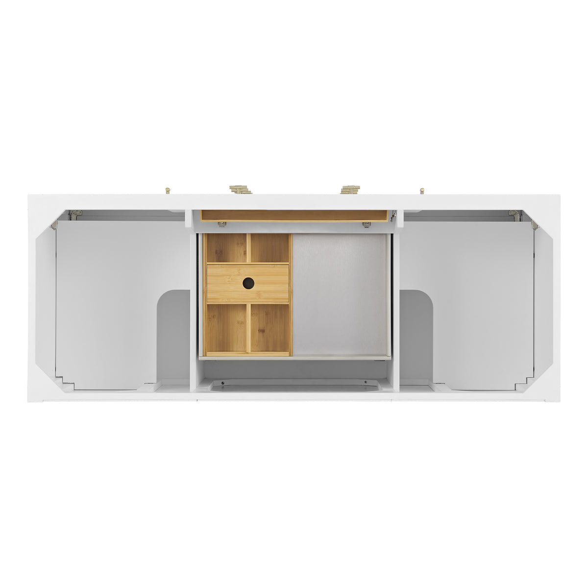 James Martin Vanities Myrrin 60" Bright White Double Vanity Bright