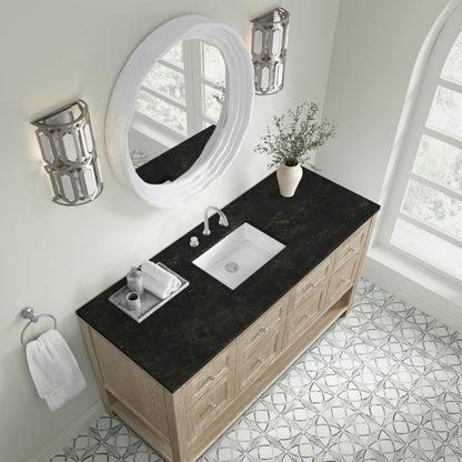 James Martin Vanities Breckenridge 60" Whitewashed Oak Single Vanity With 3cm Phantome Eclos Top