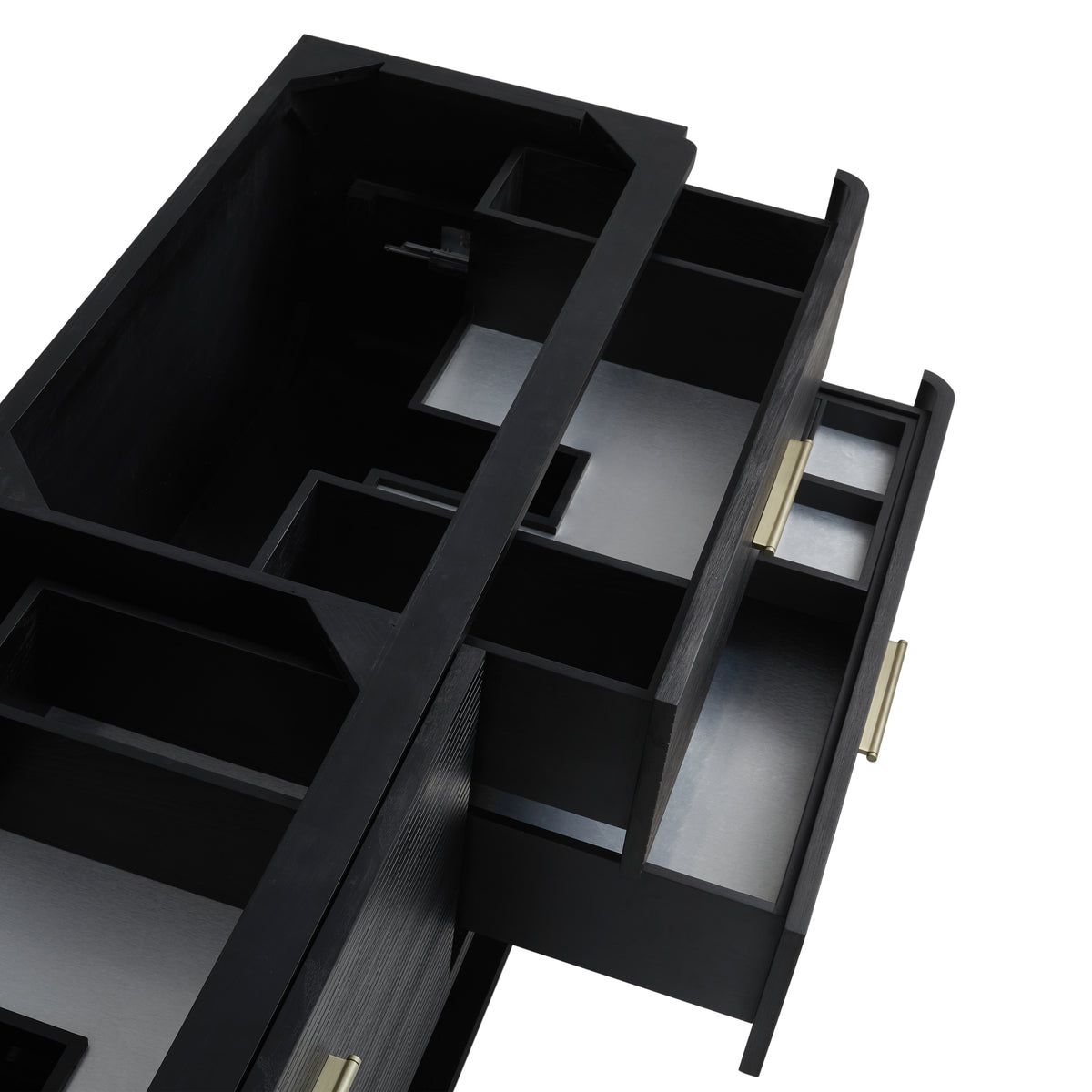 James Martin Vanities Lucian 72" Carbon Oak Double Vanity Carbon