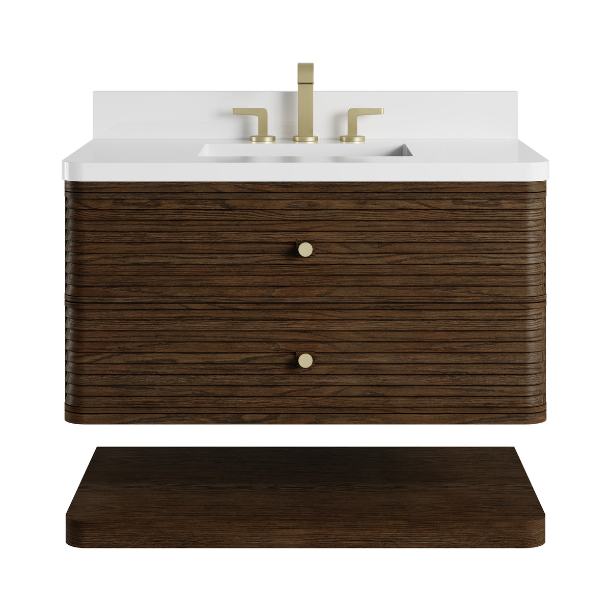 James Martin Vanities Allamari 36" Sable Single Vanity With 3 CM White Zeus Silestone Top