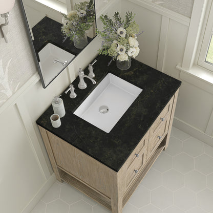 James Martin Vanities Breckenridge 30" Whitewashed Oak Single Vanity With 3cm Phantome Eclos Top