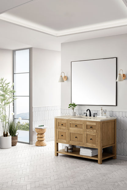 James Martin Vanities Breckenridge 48" Light Natural Oak Single Vanity With 3cm Tajnar Eclos Top and FreePower Wireless Charger