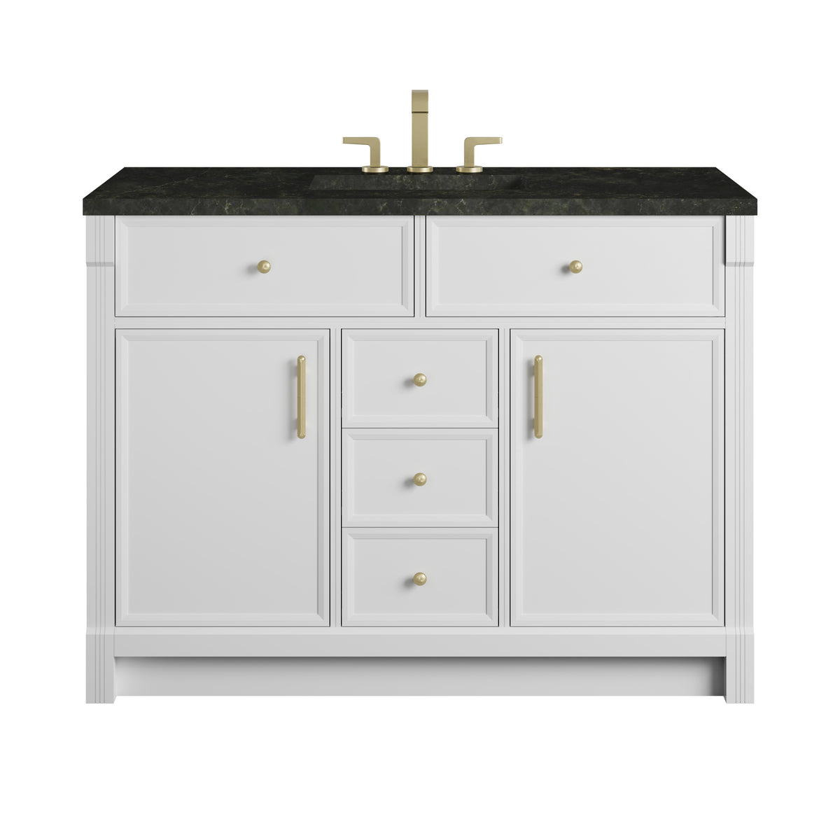 James Martin Vanities Bellshire 48" Bright White Single Vanity With 3 CM Phantome Eclos Top