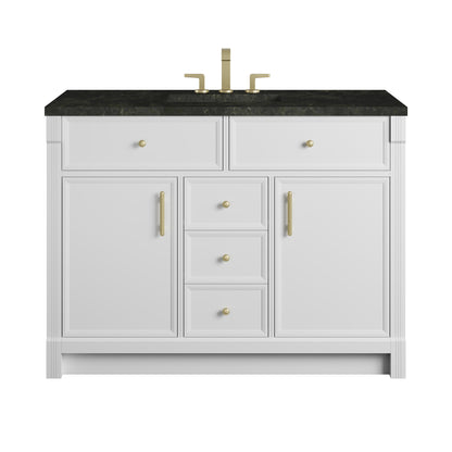 James Martin Vanities Bellshire 48" Bright White Single Vanity With 3 CM Phantome Eclos Top