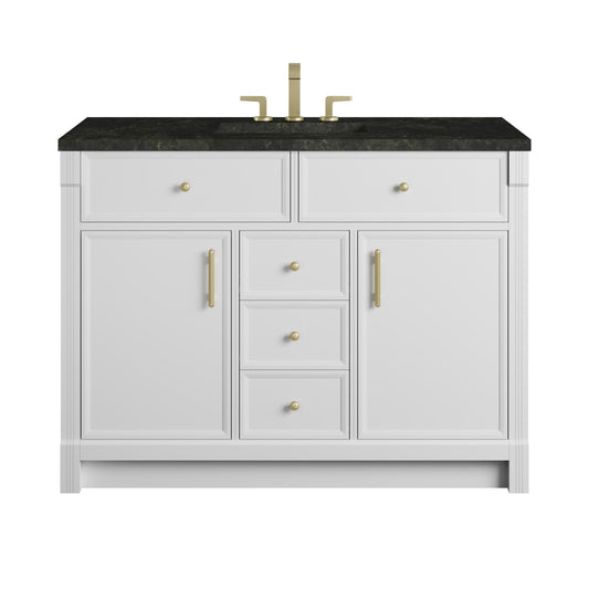James Martin Vanities Bellshire 48" Bright White Single Vanity With 3 CM Phantome Eclos Top