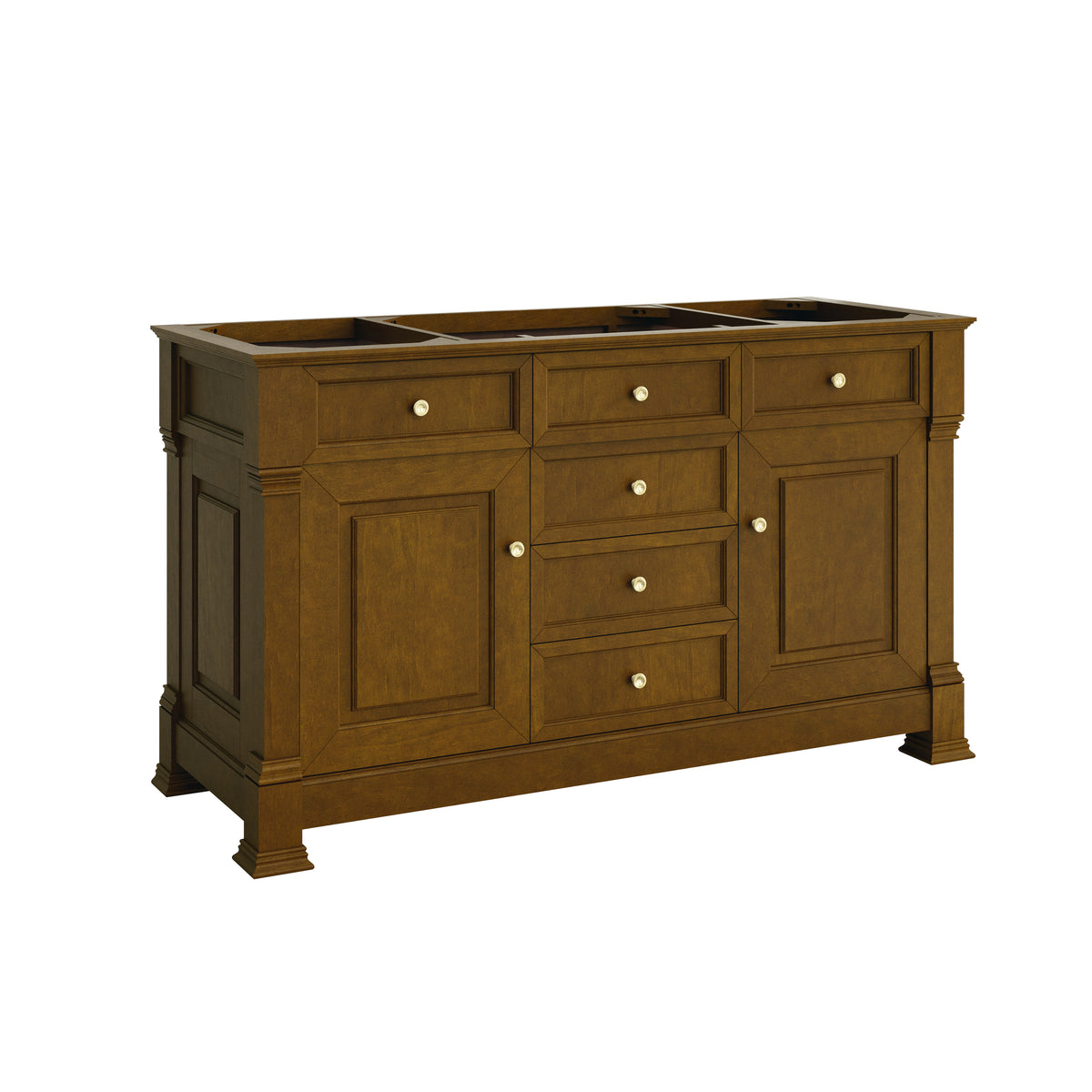 James Martin Vanities Brookfield 60" Honey Oak Single Vanity With 3 CM Tajnar Eclos Top