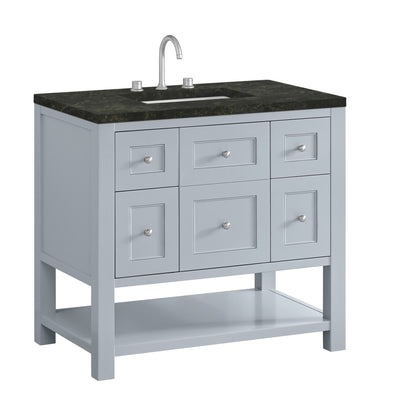 James Martin Vanities Breckenridge 36" Serenity Blue Single Vanity With 3cm Phantome Eclos Top