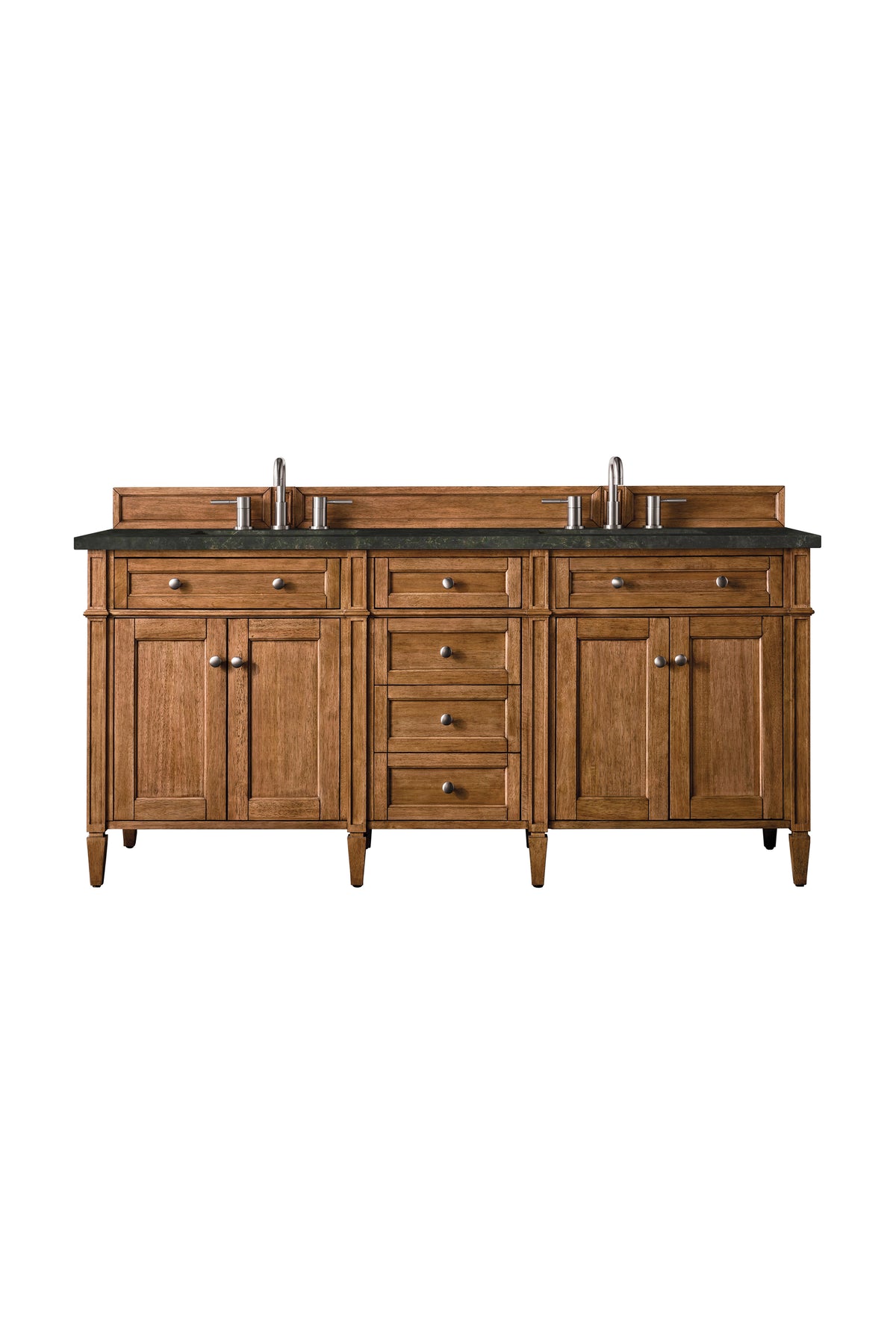 James Martin Vanities Brittany 72" Saddle Brown Double Vanity With 3 CM Phantome Eclos Top