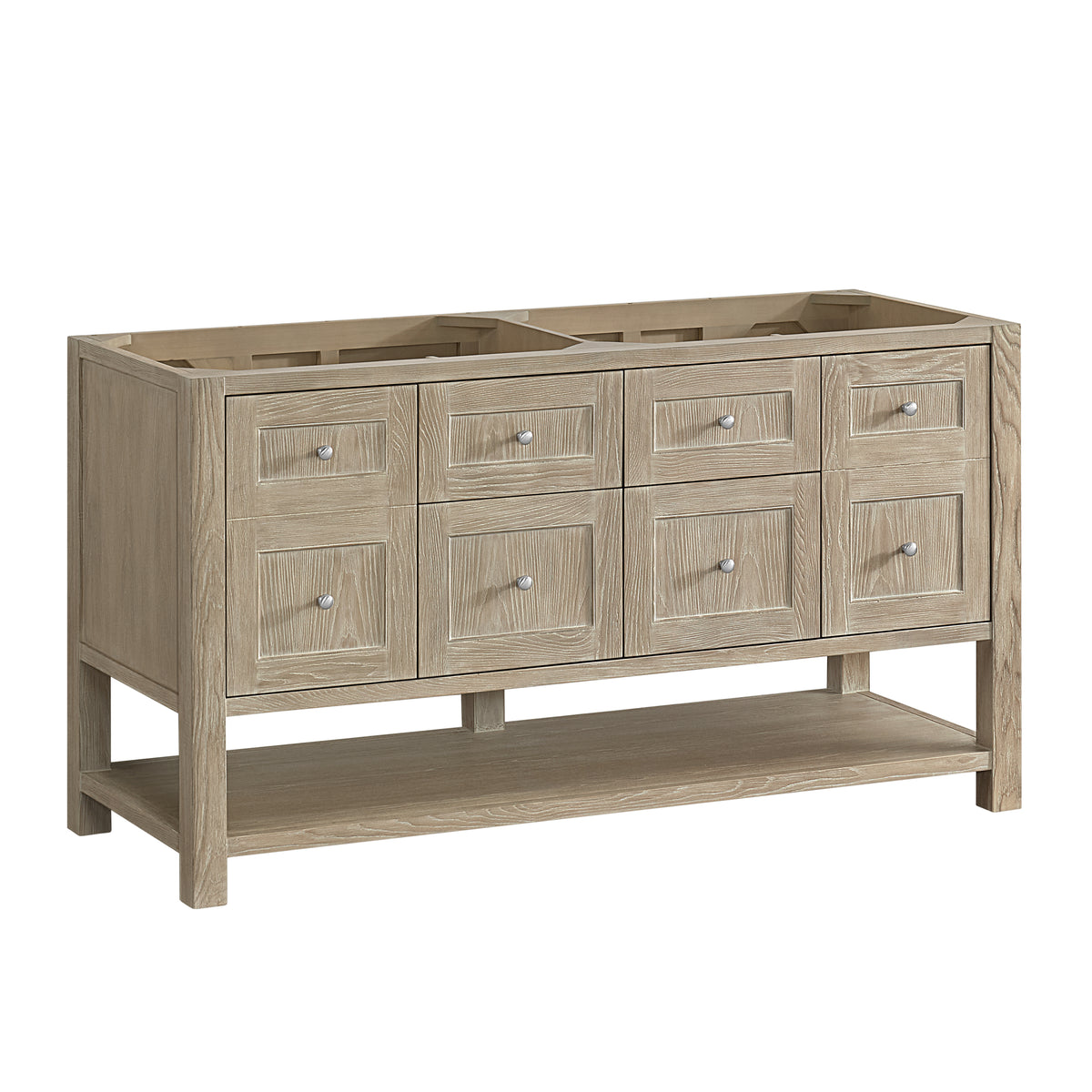 James Martin Vanities Breckenridge 60" Whitewashed Oak Double Vanity With 3cm Phantome Eclos Top