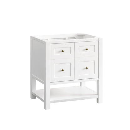 James Martin Vanities Breckenridge 30" Bright White Single Vanity With 3cm Phantome Eclos Top