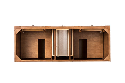 James Martin Vanities Bristol 60" Saddle Brown Double Vanity With 3 CM Tajnar Eclos Top