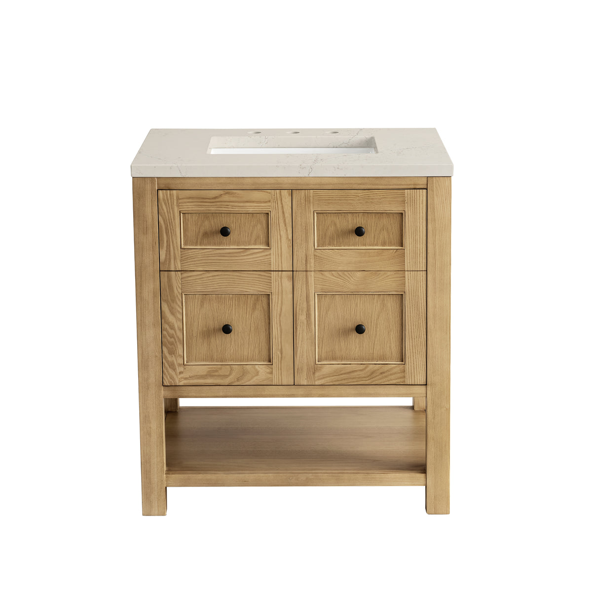James Martin Vanities Breckenridge 30" Light Natural Oak Single Vanity With 3cm Siberian Silestone Top