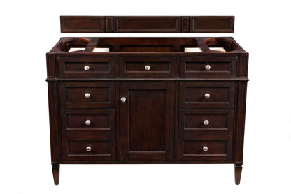 James Martin Vanities Brittany 48" Burnished Mahogany Single Vanity With 3 CM Tajnar Eclos Top and FreePower Wireless Charger
