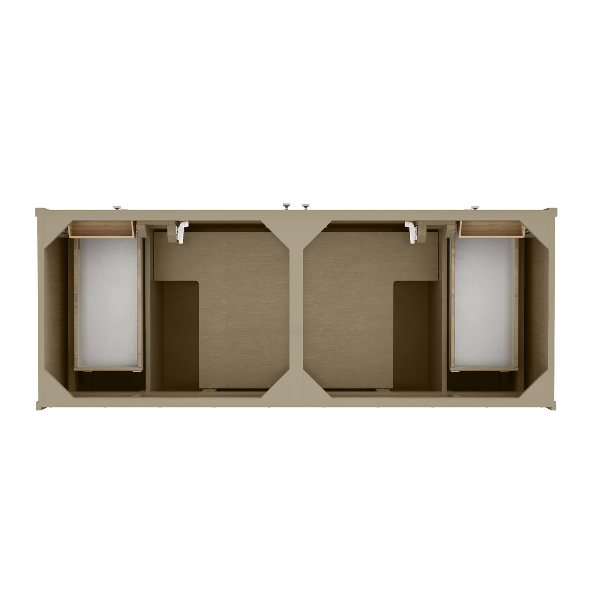 James Martin Vanities Chicago 60" Walnut Whisper Double Vanity With 3 CM Tajnar Eclos Top