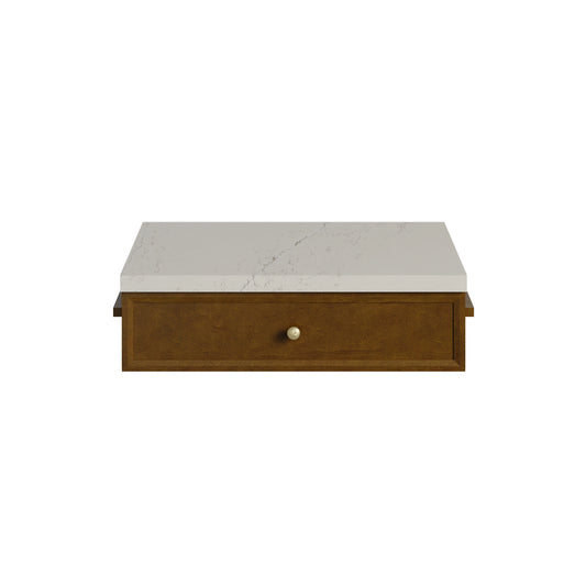 James Martin Vanities Bellshire 24" Honey Oak Drawer Unit With 3cm Siberian Silestone Top