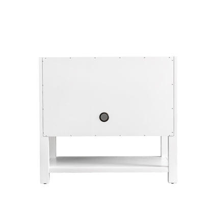 James Martin Vanities Breckenridge 36" Bright White Single Vanity With 3cm Siberian Silestone Top