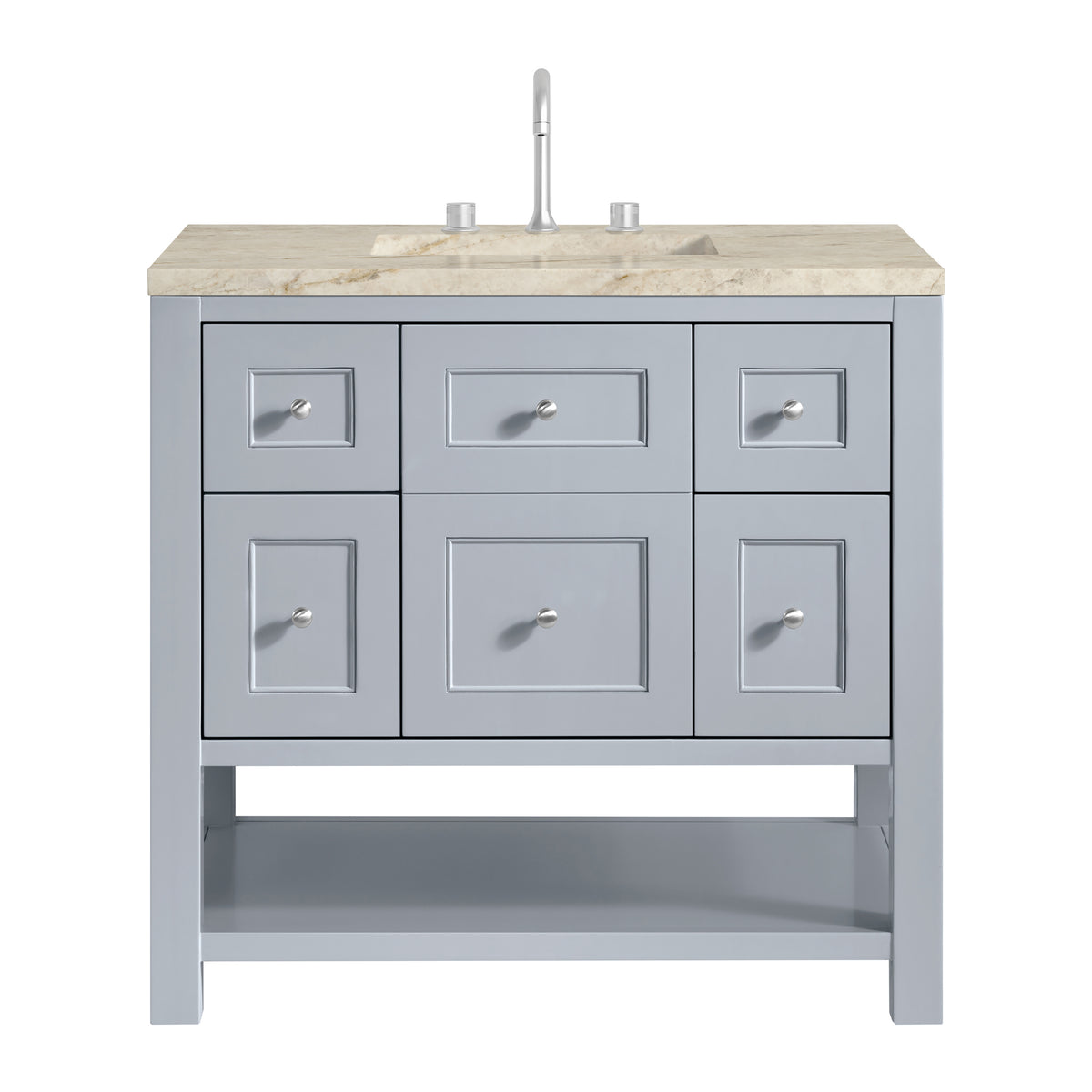James Martin Vanities Breckenridge 36" Serenity Blue Single Vanity With 3cm Tajnar Eclos Top