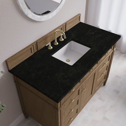 James Martin Vanities Brittany 48" Pecan Single Vanity With 3 CM Phantome Eclos Top