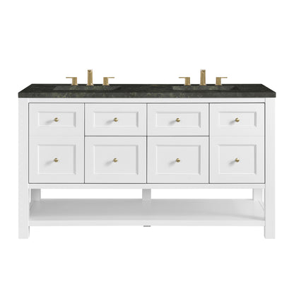 James Martin Vanities Breckenridge 60" Bright White Double Vanity With 3cm Phantome Eclos Top