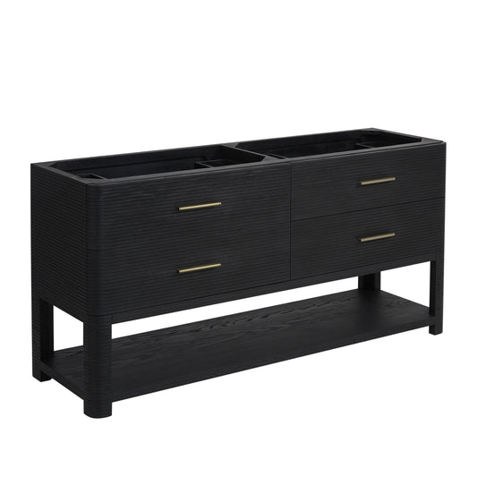 James Martin Vanities Lucian 72" Carbon Oak Double Vanity Carbon