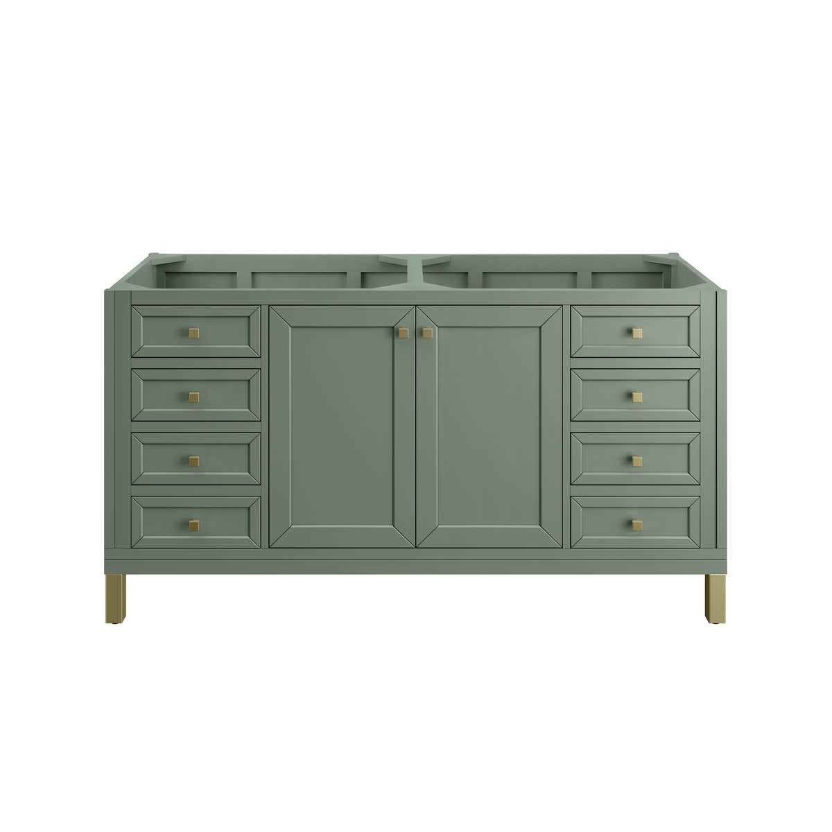 James Martin Vanities Chicago 60" Smokey Celadon Double Vanity Smokey