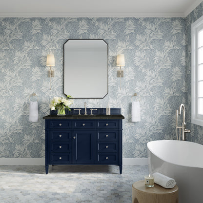James Martin Vanities Brittany 48" Victory Blue Single Vanity With 3 CM Phantome Eclos Top