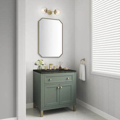 James Martin Vanities Chicago 30" Smokey Celadon Single Vanity With 3 CM Phantome Eclos Top