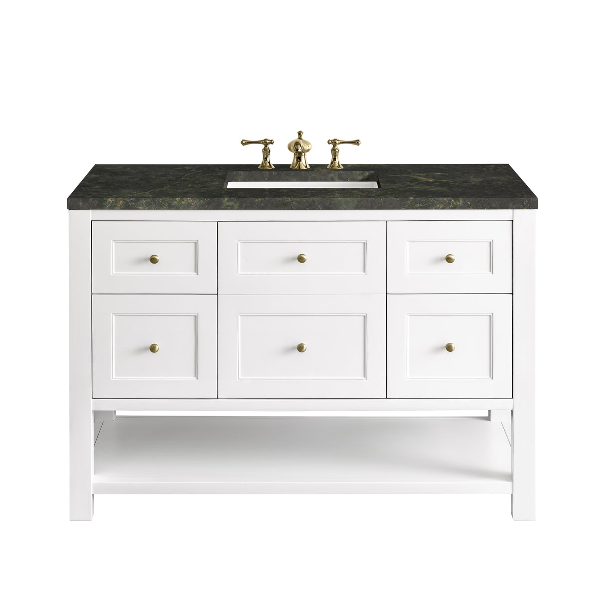 James Martin Vanities Breckenridge 48" Bright White Single Vanity With 3cm Phantome Eclos Top